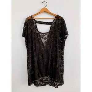 Torrid Lace Open Back Blouse